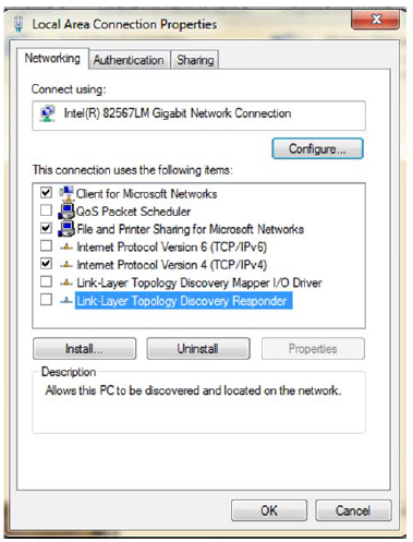 Select Network Protocol Vista