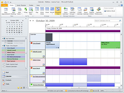 Outlook Calendar Schedule View