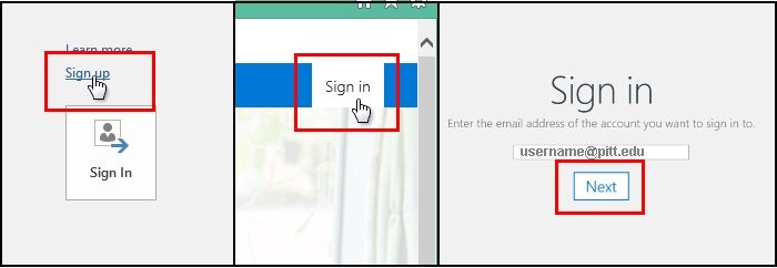 OneDrive Sign In Screen