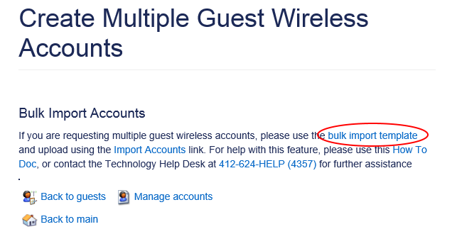 Pittnet Guest Wi Fi Bulk Import Multiple Accounts For Guest