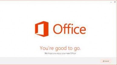 Office 2013 You're Good to Go Window