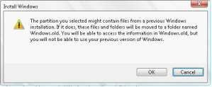 Tangkapan layar instalasi Windows 7 8