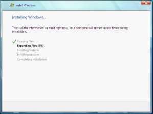 Tangkapan layar instalasi Windows 7 9
