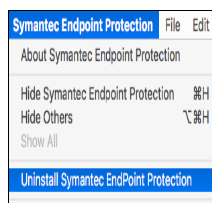 remove symantec endpoint protection command line