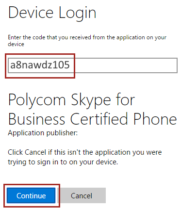 polycom skype for business login